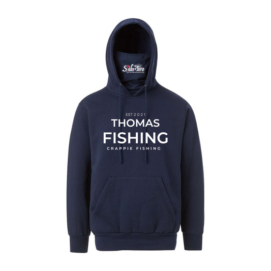 Thomas Fishing Gator Face Mask Hooded Sweatshirt