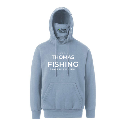 Thomas Fishing Gator Face Mask Hooded Sweatshirt