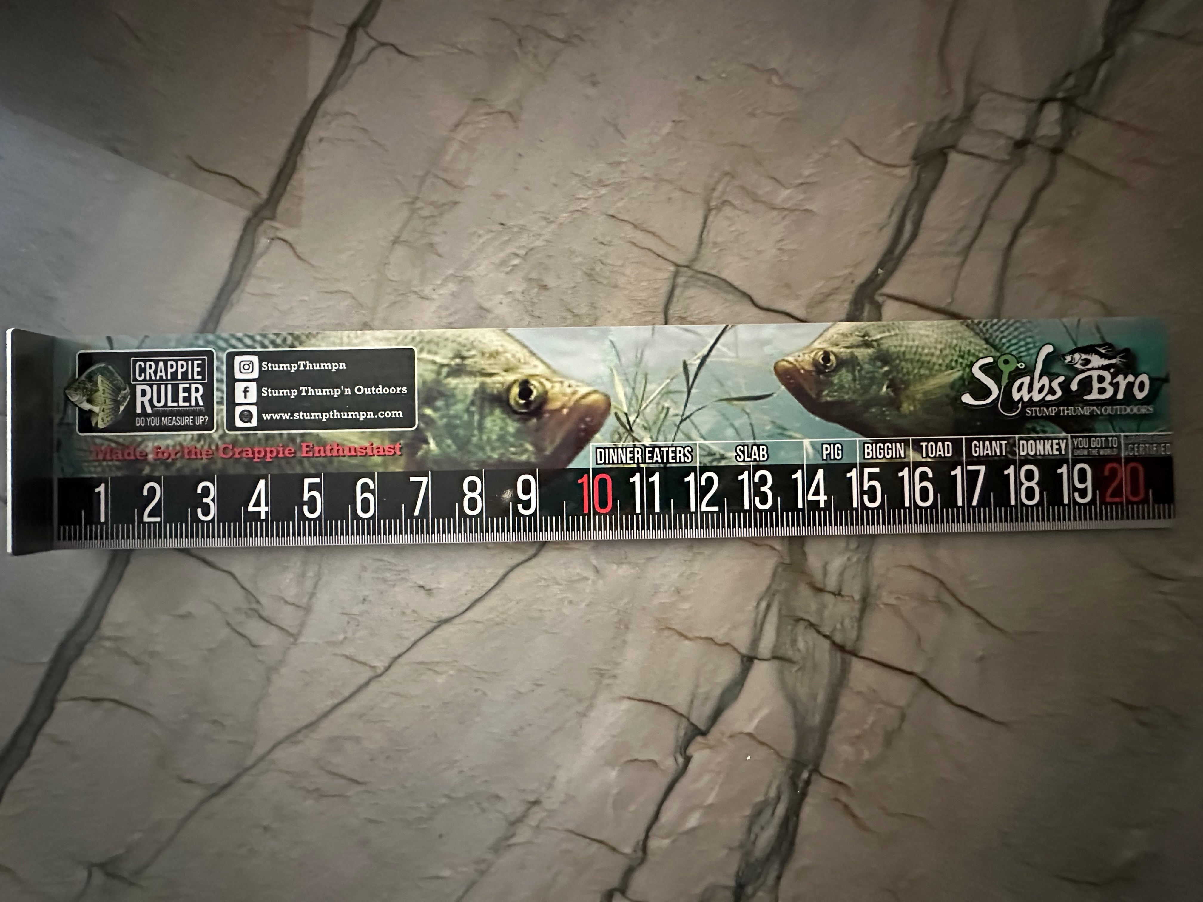 Slabs Bro Crappie Ruler – Stump Thump'n Outdoors